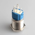 Comutator / Intrerupator metalic auto - ON si OFF, iluminat cu led alb, tip III